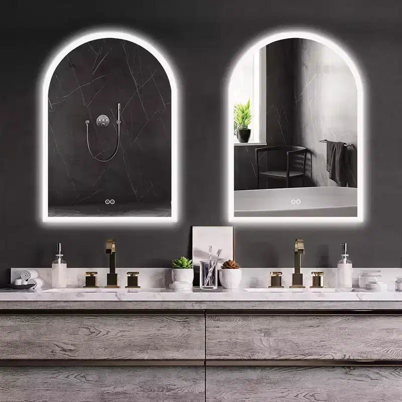 Miroir de salle de bain à arche