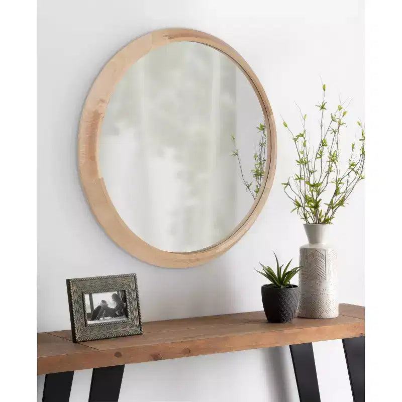 Miroir mural décoratif à cadre en bois