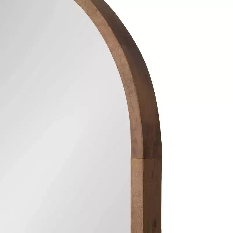 Miroir mural capsule encadré de bois