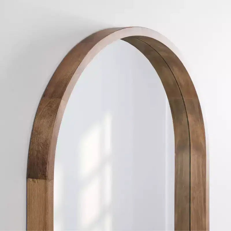 Miroir mural capsule encadré de bois