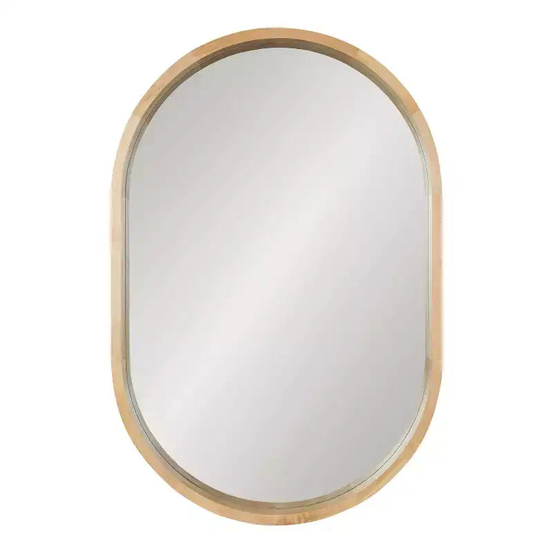 Miroir mural capsule encadré de bois