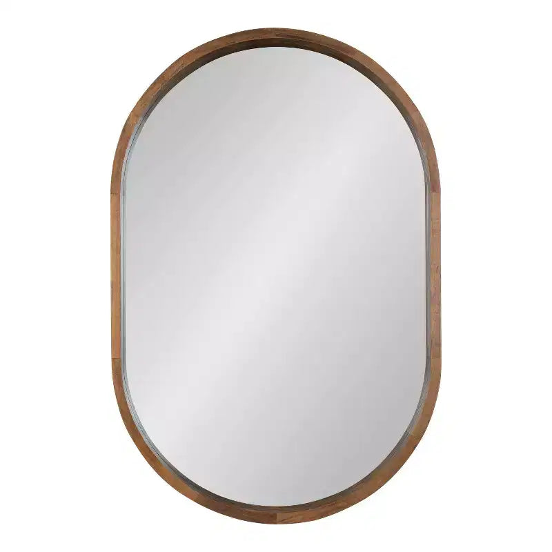 Miroir mural capsule encadré de bois