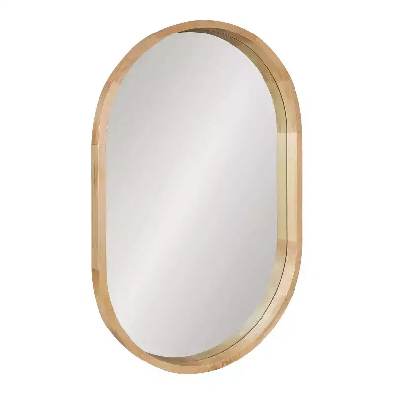 24 x 36 Hutton Wood Framed Capsule Wall Mirror - Kate & Laurel All Things Decor