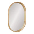 24 x 36 Hutton Wood Framed Capsule Wall Mirror - Kate & Laurel All Things Decor