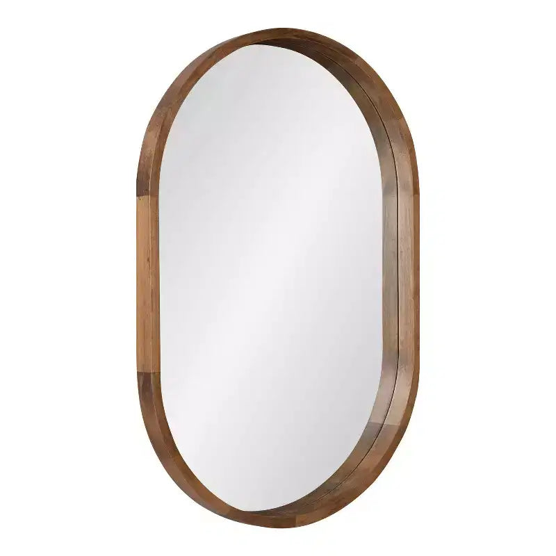 Miroir mural capsule encadré de bois
