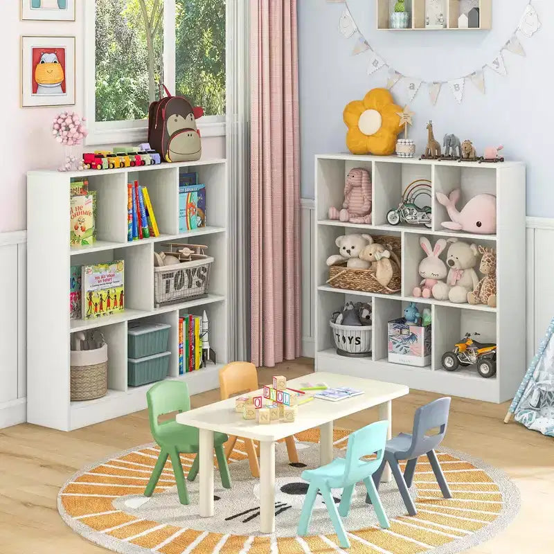 Étagère 8 cubes, Organiseur de rangement en bois pour jouets, 41 po