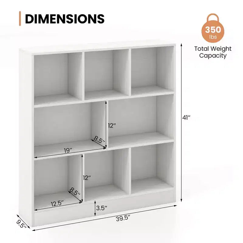 Étagère 8 cubes, Organiseur de rangement en bois pour jouets, 41 po