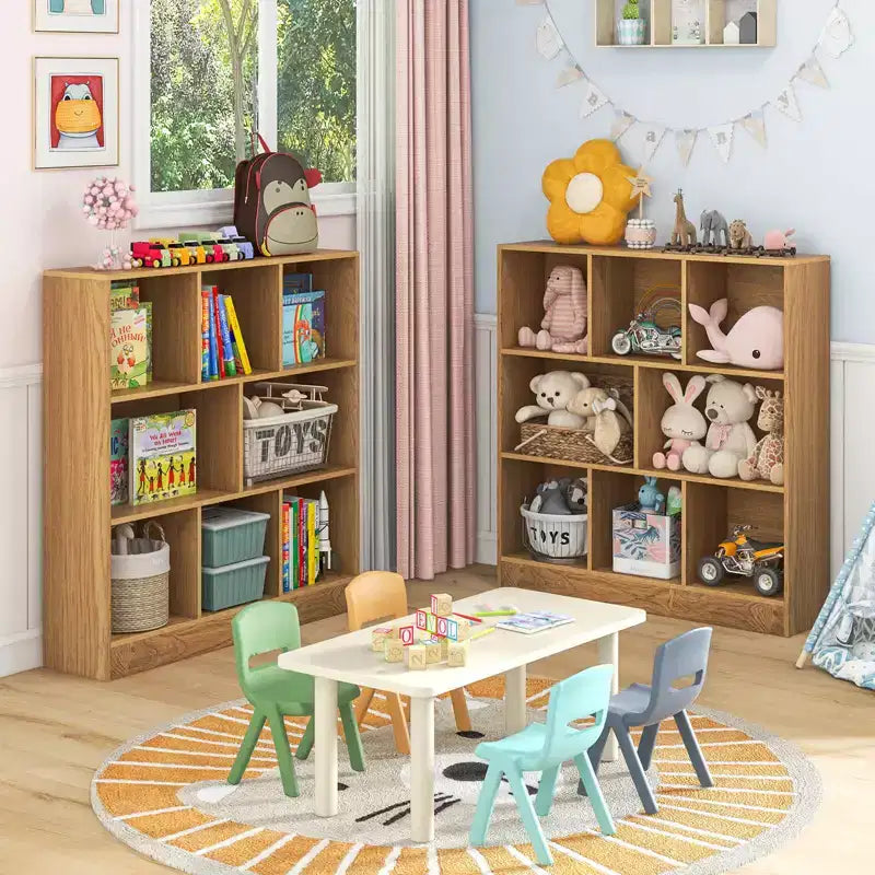 Étagère 8 cubes, Organiseur de rangement en bois pour jouets, 41 po