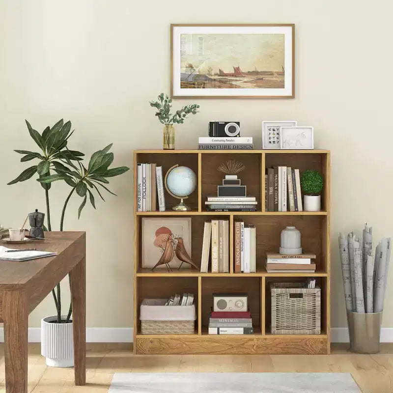 Étagère 8 cubes, Organiseur de rangement en bois pour jouets, 41 po