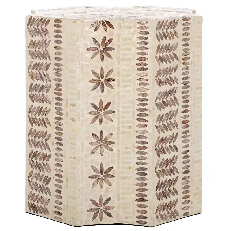 Table d'appoint - Blanc/Doré