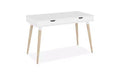 Workspace by Alera Scandinavian Writing Desk 47.24 x 23.62 x 29.53 White/Beigewood