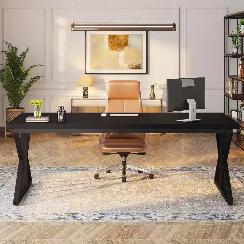 Bureau de direction, bureau informatique pour le bureau à domicile, noir