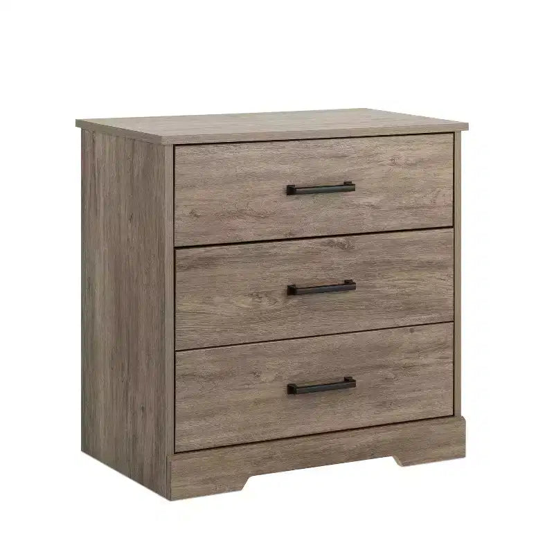 Table de chevet rustique avec 3 tiroirs