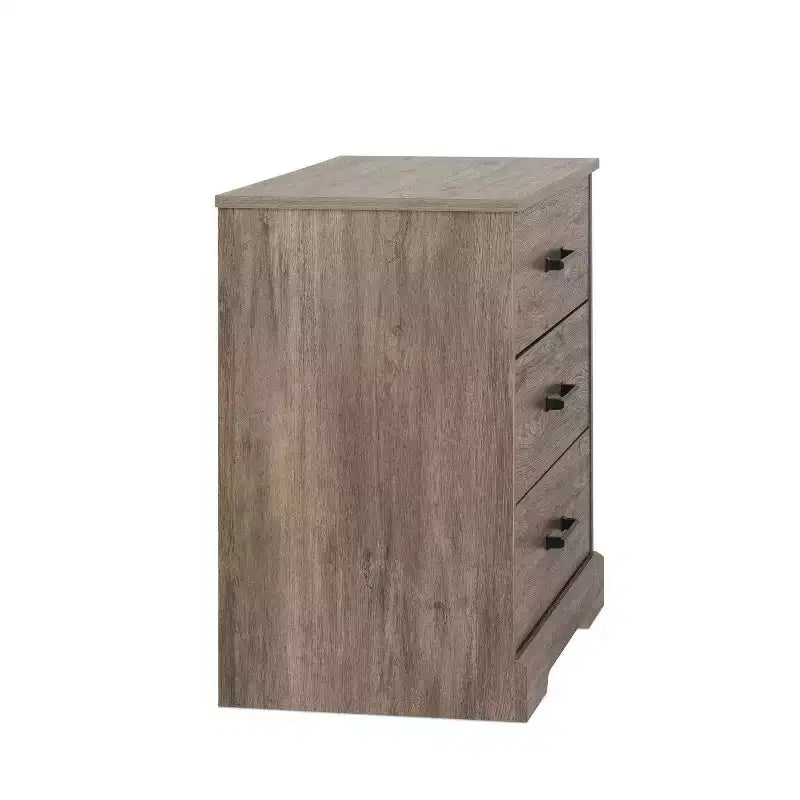 Table de chevet rustique avec 3 tiroirs