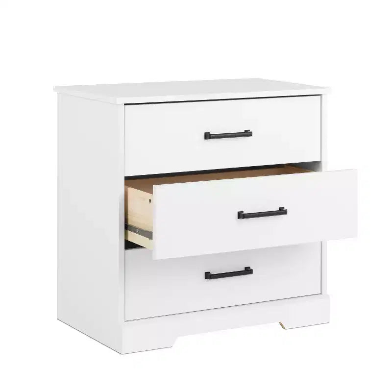 Table de chevet rustique avec 3 tiroirs