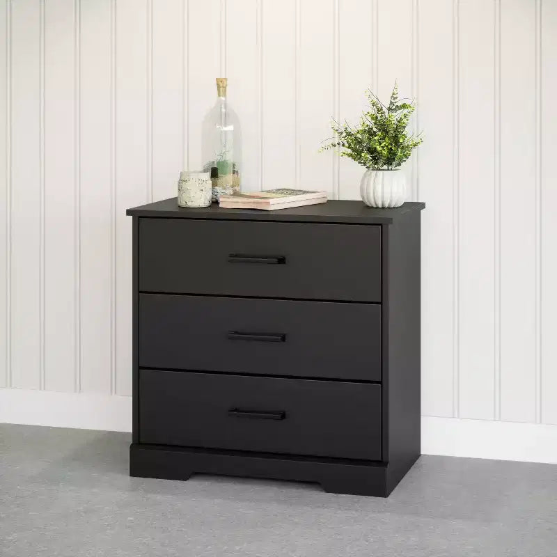 Table de chevet rustique avec 3 tiroirs
