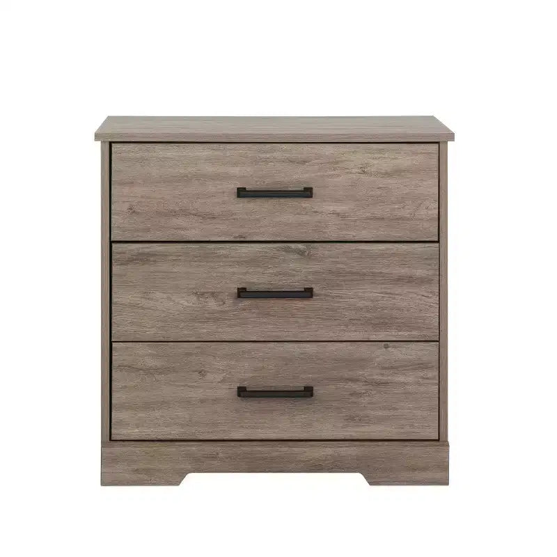 Table de chevet rustique avec 3 tiroirs