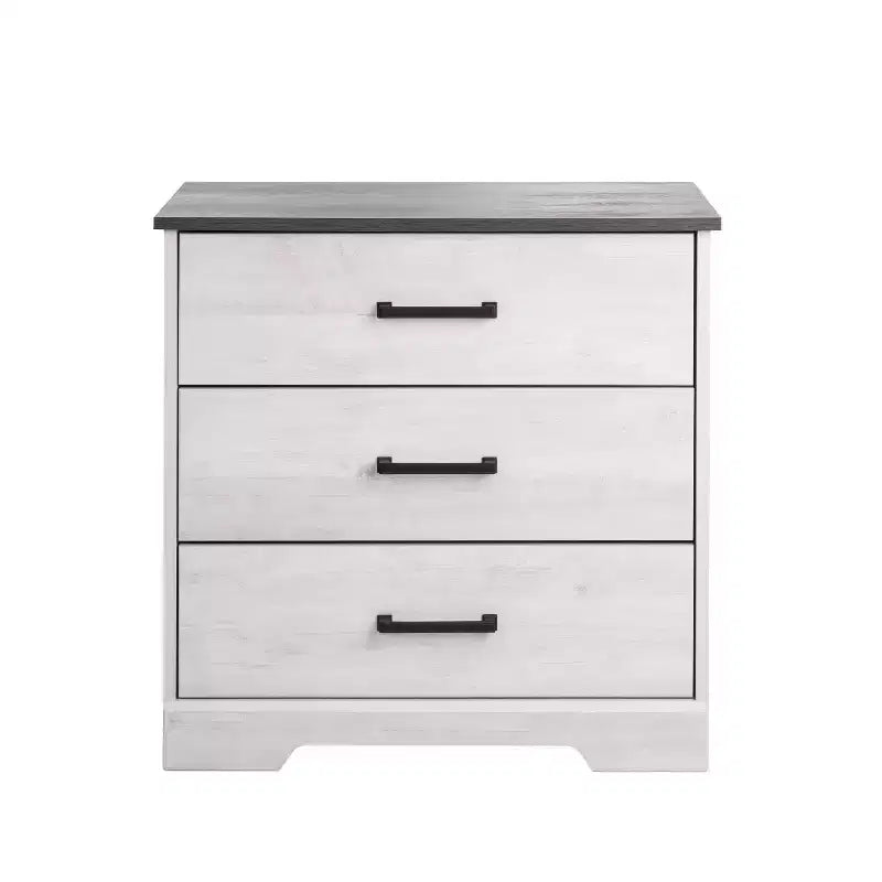 Table de chevet rustique avec 3 tiroirs