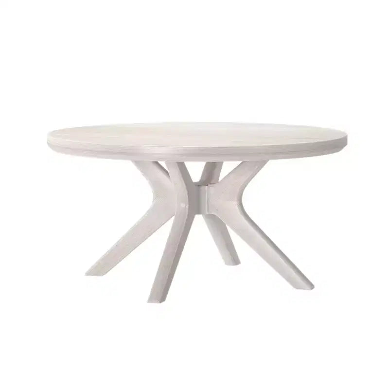 Table basse ronde à pieds croisés en bois massif, 36 pouces, pour salon