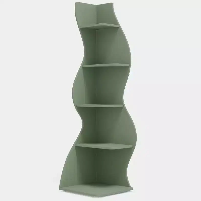 Lantine 5-Tier Sea Grass-inspired Corner Shelves