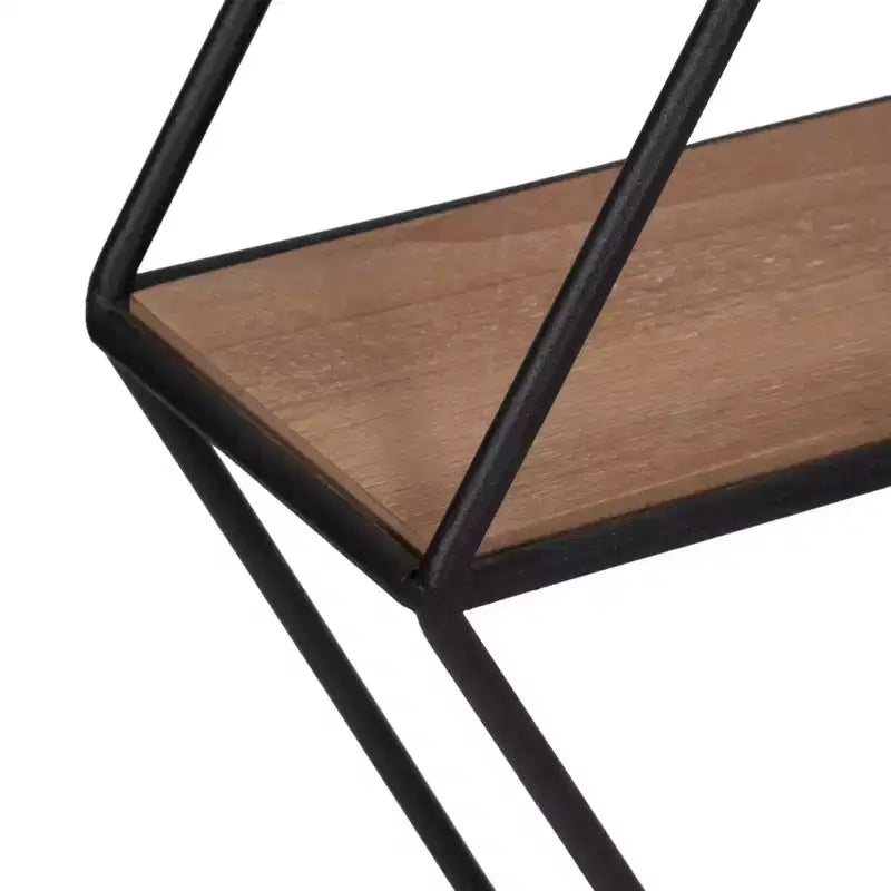 Étagère murale hexagonale à miroir - Métal contemporain