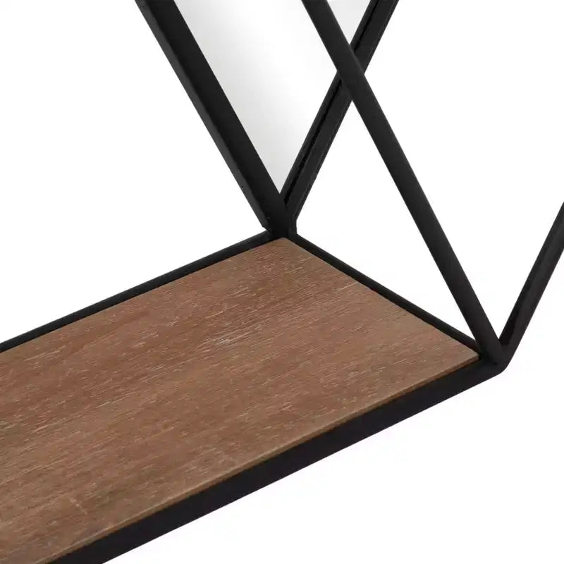 Étagère murale hexagonale à miroir - Métal contemporain