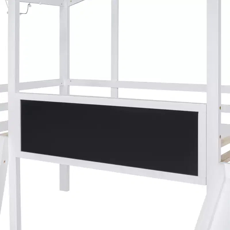 Lit mezzanine double en bois avec échelle