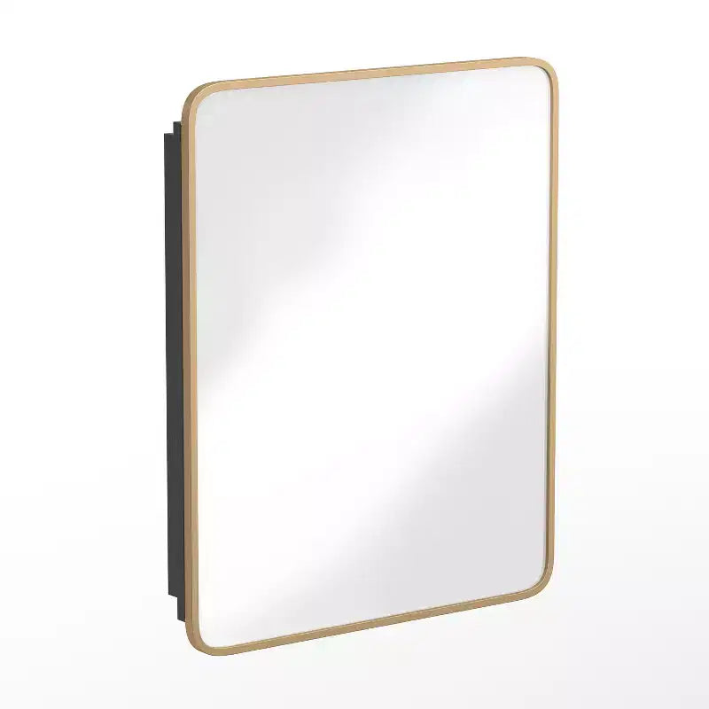 Armoire de toilette à cadre métallique avec design encastré réversible