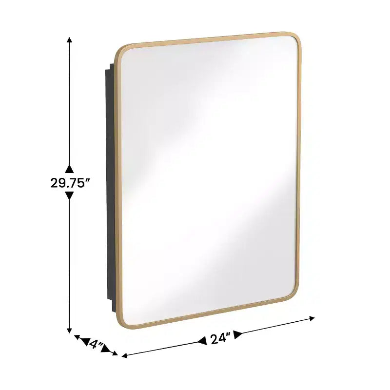 Armoire de toilette à cadre métallique avec design encastré réversible
