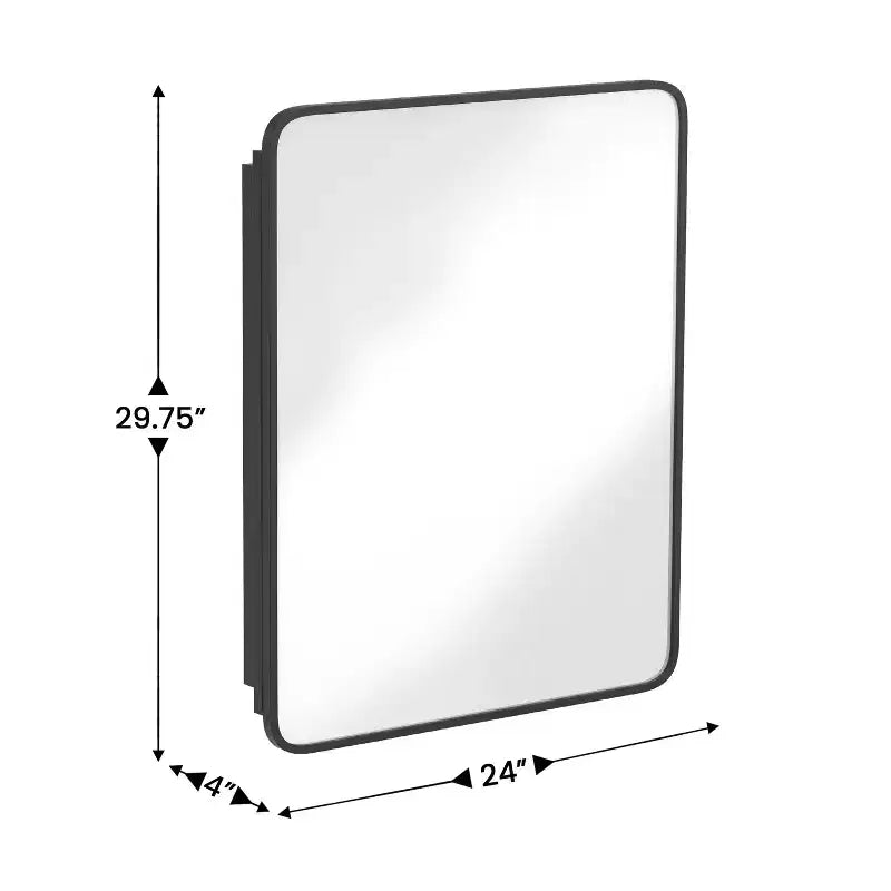 Armoire de toilette à cadre métallique avec design encastré réversible