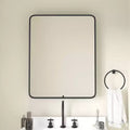 Armoire de toilette à cadre métallique avec design encastré réversible