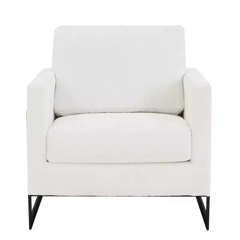 Fauteuil avec cadre en acier inoxydable noir