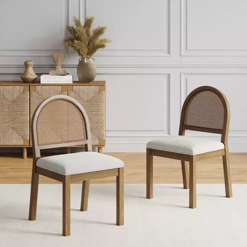Lot de 2 chaises de salle à manger en bouclette