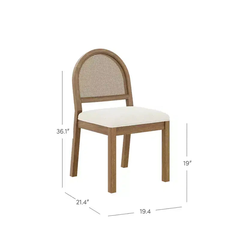 Lot de 2 chaises de salle à manger en bouclette
