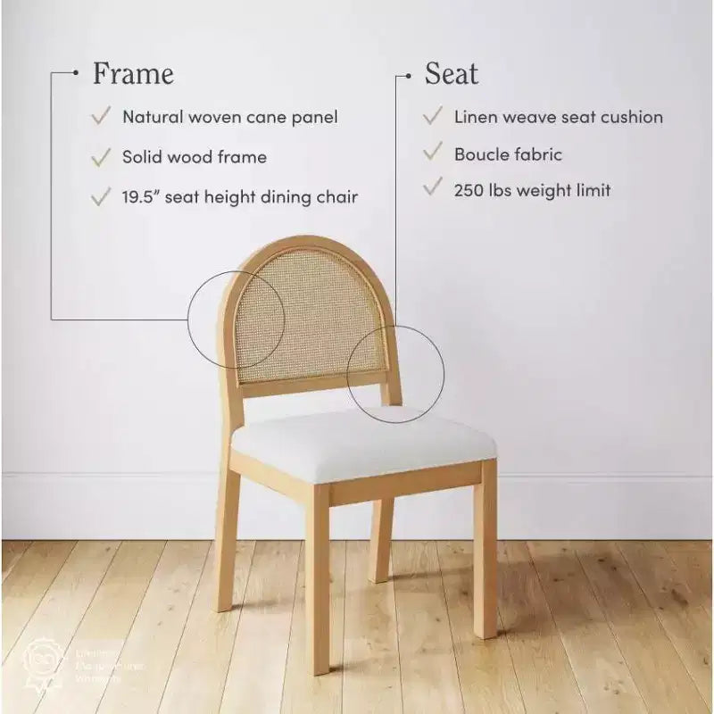 Lot de 2 chaises de salle à manger en bouclette