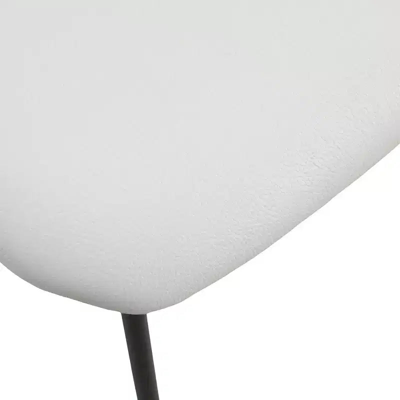 Lot de 2 chaises de salle à manger modernes rembourrées, assise en cuir et dossier en hêtre