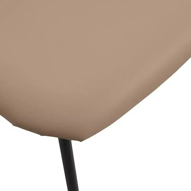 Lot de 2 chaises de salle à manger modernes rembourrées, assise en cuir et dossier en hêtre