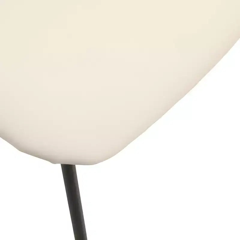 Lot de 2 chaises de salle à manger modernes rembourrées, assise en cuir et dossier en hêtre