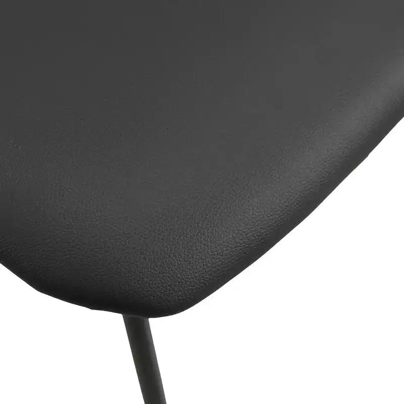 Lot de 2 chaises de salle à manger modernes rembourrées, assise en cuir et dossier en hêtre