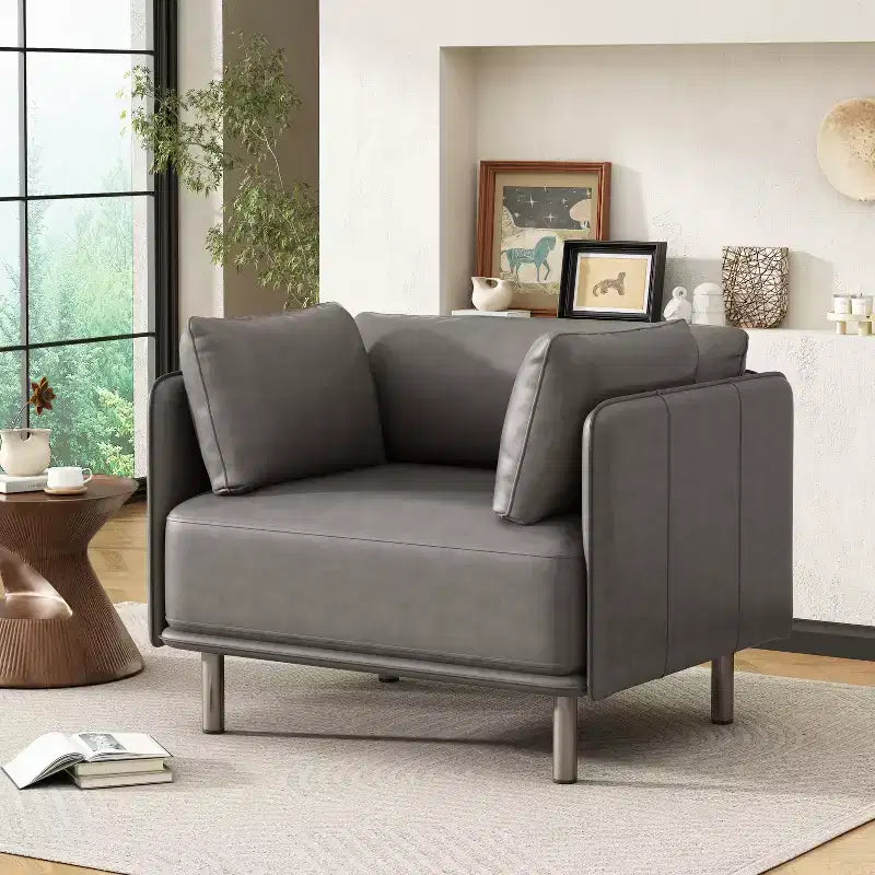 Fauteuil d'appoint rembourré avec coussins