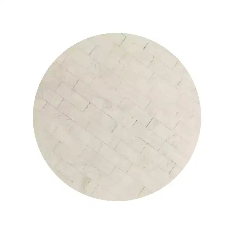 Guéridon en métal/résine style glamour avec plateau mosaïque