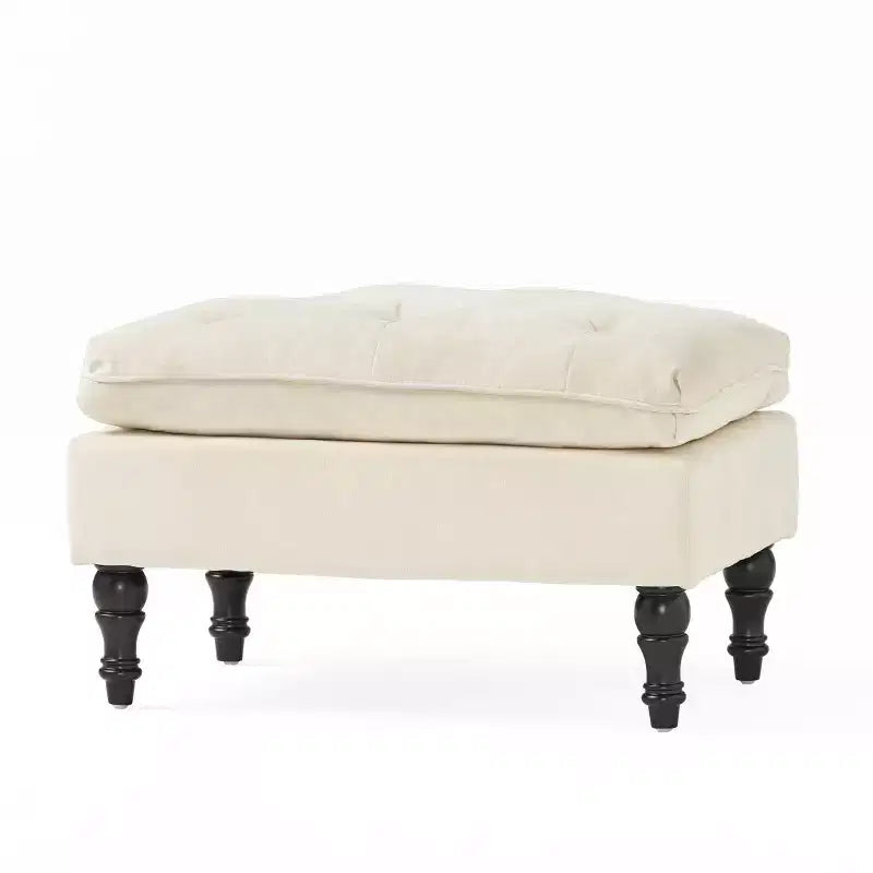 Pouf ottoman contemporain avec surmatelas intégré