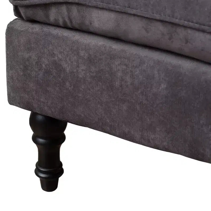 Pouf ottoman contemporain avec surmatelas intégré