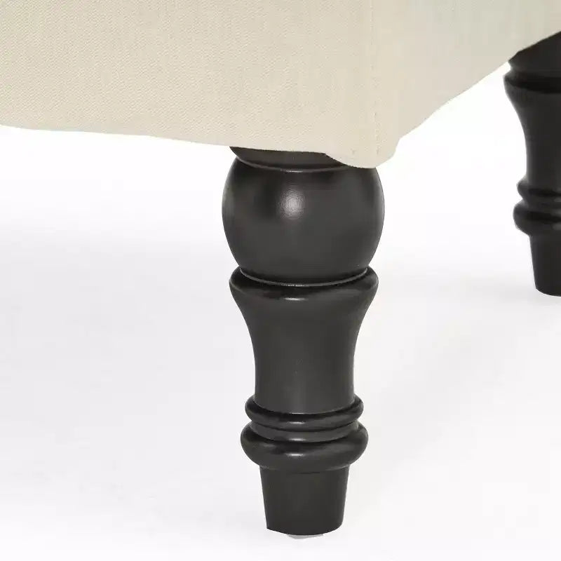 Pouf ottoman contemporain avec surmatelas intégré
