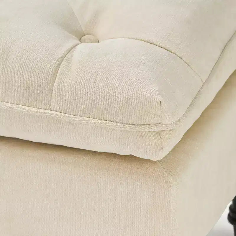 Pouf ottoman contemporain avec surmatelas intégré