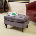 GDFStudio Jeremy Contemporary Fabric Tufted Pillow Top Ottoman