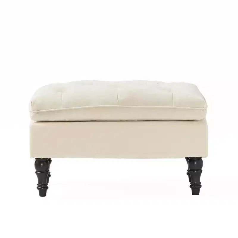 Pouf ottoman contemporain avec surmatelas intégré