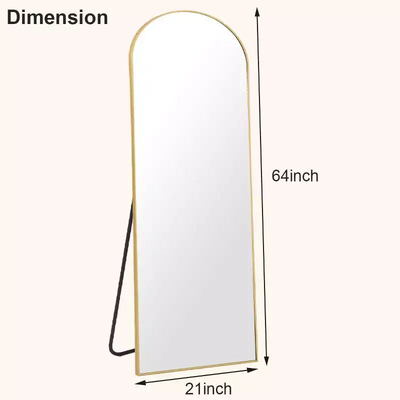 Miroir arqué pleine longueur sur pied