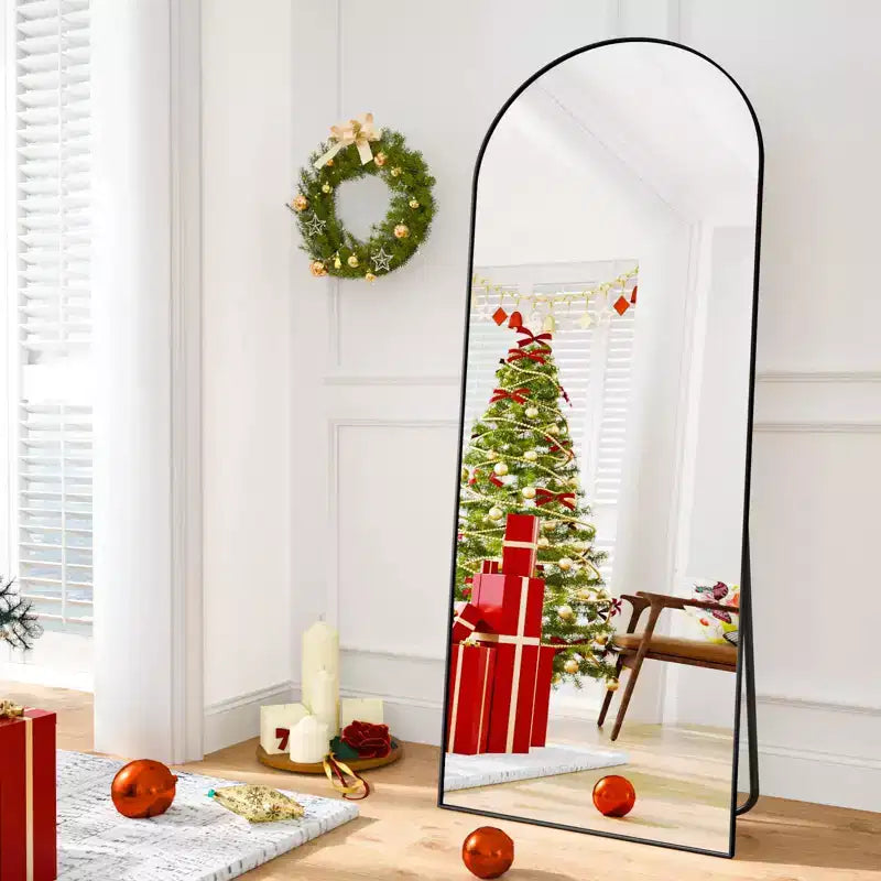 Miroir arqué pleine longueur sur pied