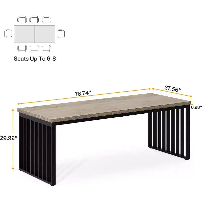 Grand bureau d'ordinateur pour 2 personnes pour bureau à domicile